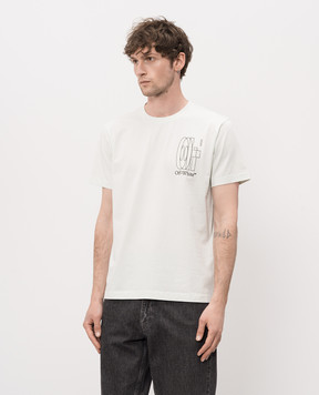 Off-White Зеленая футболка с принтом эмблемы Double Arrow 44MAA027S26J003