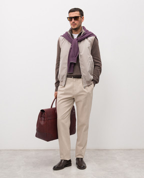 Brunello Cucinelli Коричневий джемпер з кашеміру M2200124