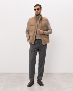 Canali Брюки серого цвета из шерсти AR03472V91659