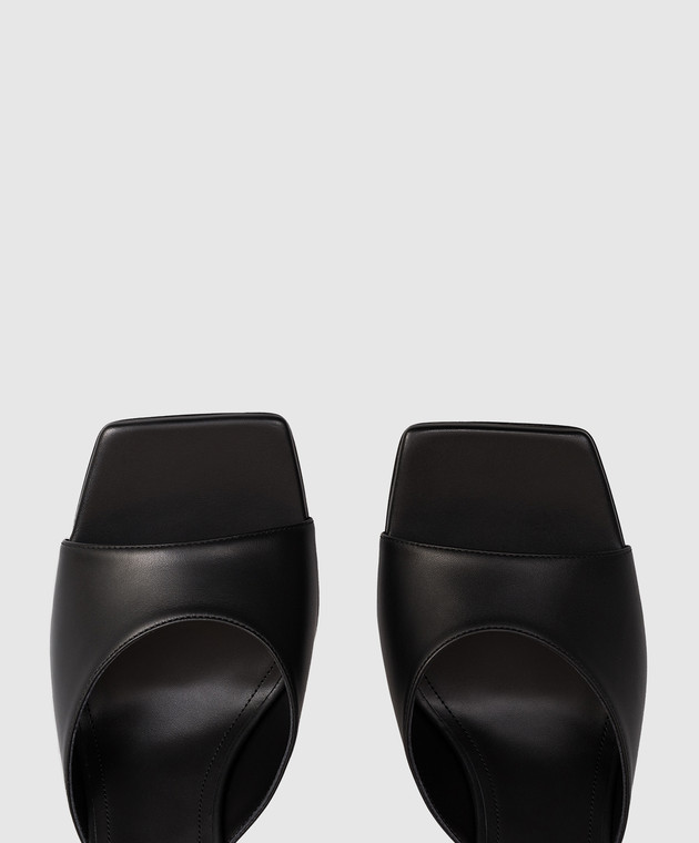 Givenchy Черные кожаные босоножки BE30BNE1J7 изображение 4