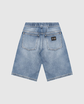 Dolce&Gabbana Дитячі сині джинсові шорти з гравіюванням логотипа L43Q69LDD83812+