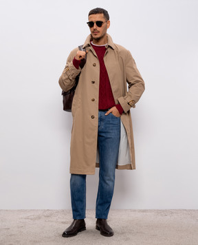 Brunello Cucinelli Синие джинсы с вышивкой эмблемы M0Z37D3210