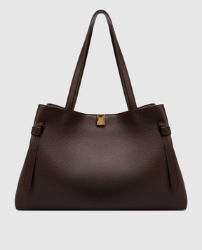 YUZEFI Коричнева шкіряна сумка-тоут GYOZA GYOZATOTE