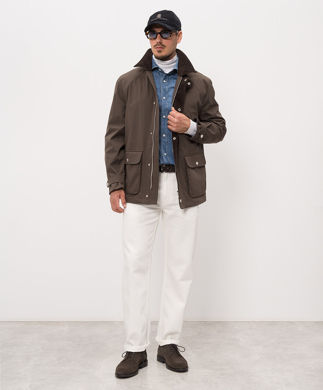 Brunello Cucinelli Синя джинсова сорочка MH1924008 зображення 2