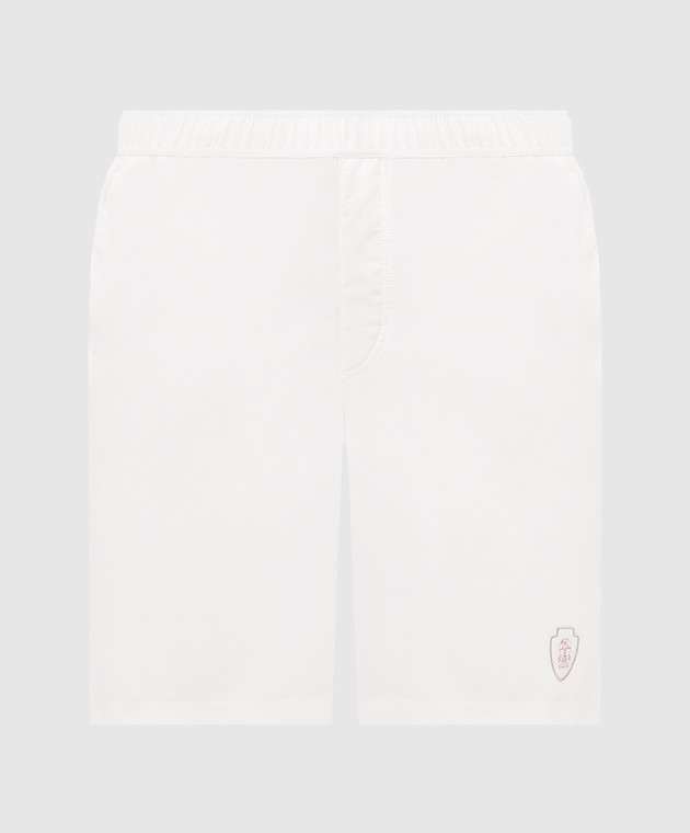 Brunello Cucinelli Біле поло з вишивкою емблеми MW8641330F