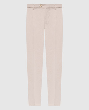 Brunello Cucinelli Бежевые брюки из хлопка M289LI1770