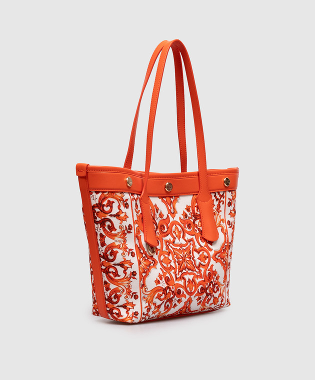 Dolce&Gabbana Оранжевая сумка-тоут Atene с принтом BB7828AN220 изображение 3