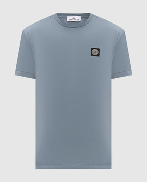 Stone Island Голубая футболка с нашивкой логотипа L2S152100027S0013