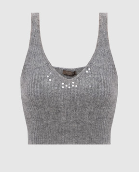 Peserico Сірий топ з вовною альпаки E98115F05R09087