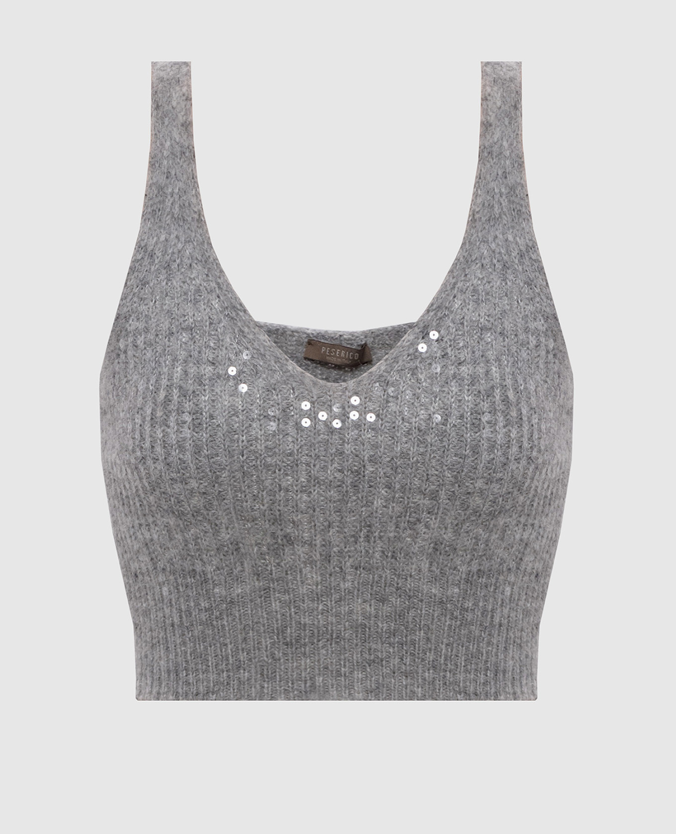 

Серый топ с шерстью альпаки, Топы