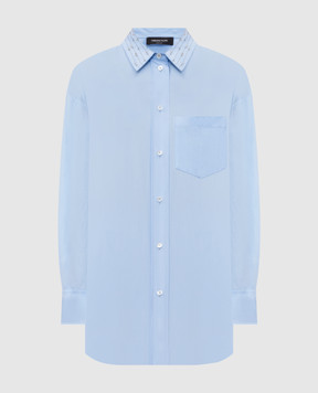 Fabiana Filippi Голубая рубашка с кристаллами CAD276F416M160