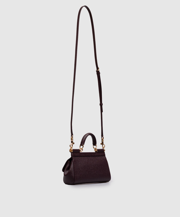 Dolce&Gabbana Фіолетова шкіряна сумка-міні Sicily BB7116B1001 зображення 3