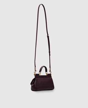 Dolce&Gabbana Фіолетова шкіряна сумка-міні Sicily BB7116B1001