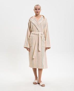 Missoni Home Бежевий махровий халат Harmony у візерунок 1D3AC99705