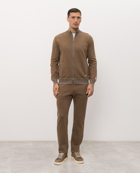 Bertolo Cashmere Коричневый спортивный костюм с шерстью 9020870019659020880019