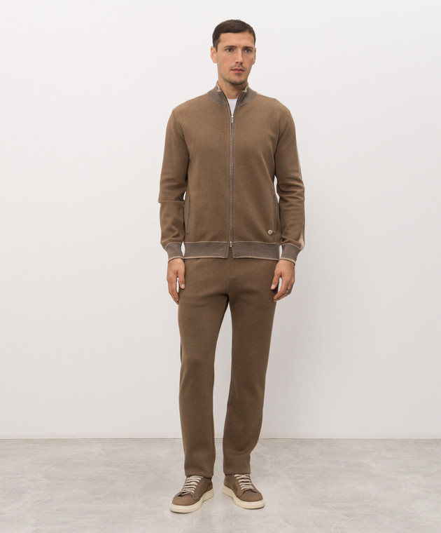 Bertolo Cashmere Коричневий спортивний костюм з вовною 9020870019659020880019 зображення 3