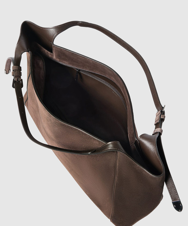 Brunello Cucinelli Коричневая замшевая сумка-тоут Sartorial MBDLB2843 изображение 4
