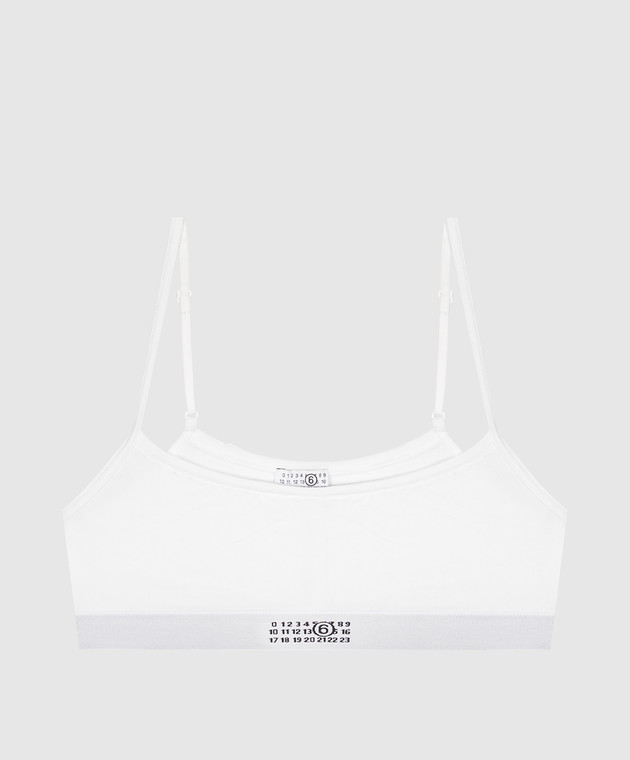 Maison Margiela MM6 Белый топ с эмблемой MKRG80060