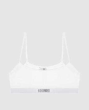 Maison Margiela MM6 Белый топ с эмблемой MKRG80060