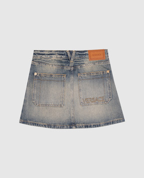 Versace Дитяча синя джинсова спідниця з логотипом 10229281A16122