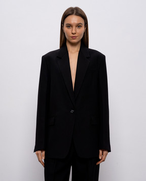 Toteme Чорний жакет з вовною 252WRZ0049FB0026