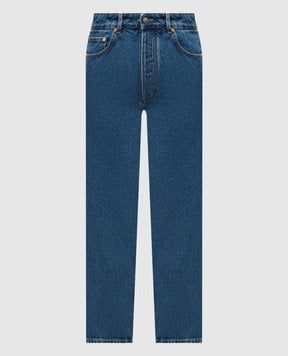 Palm Angels s Синие джинсы с фактурной монограммой логотипа PMYA039R24DEN001