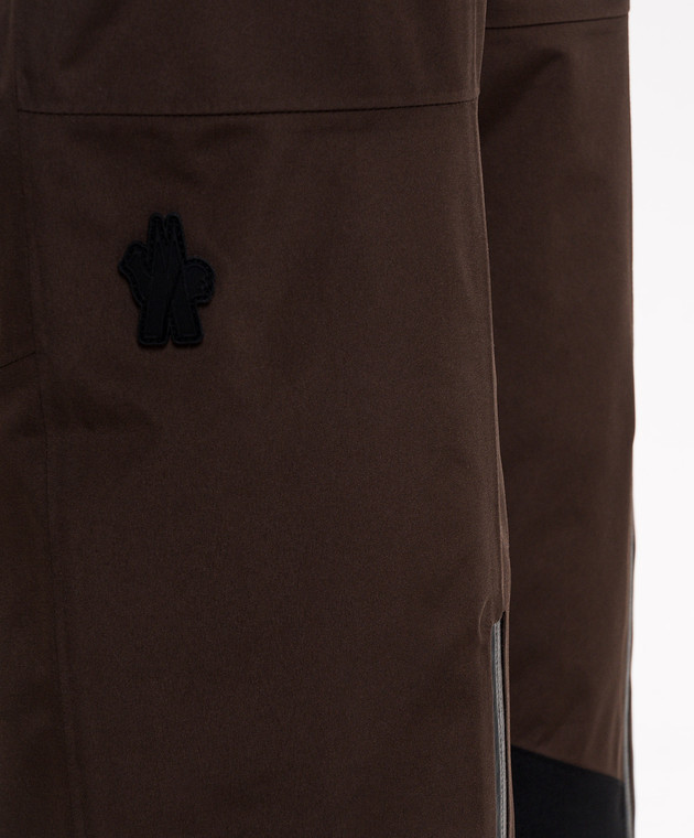 Moncler Grenoble Коричневые горнолыжные штаны Laminate GORE-TEX L20982G00014597MR изображение 5