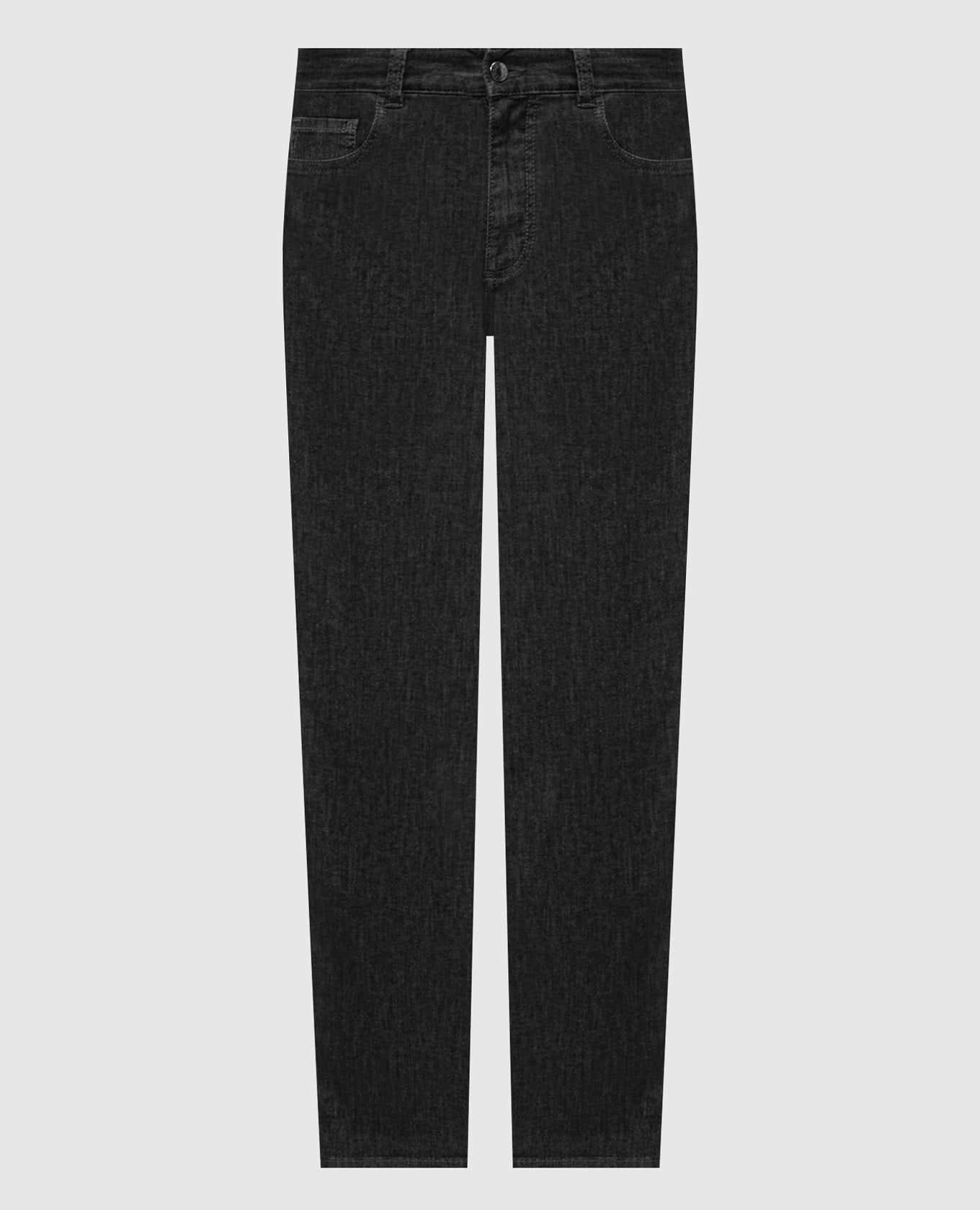 Черные джинсы с логотип патч