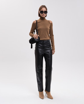 Allude Коричневий гольф з вовною з відкритими плечима 26564103