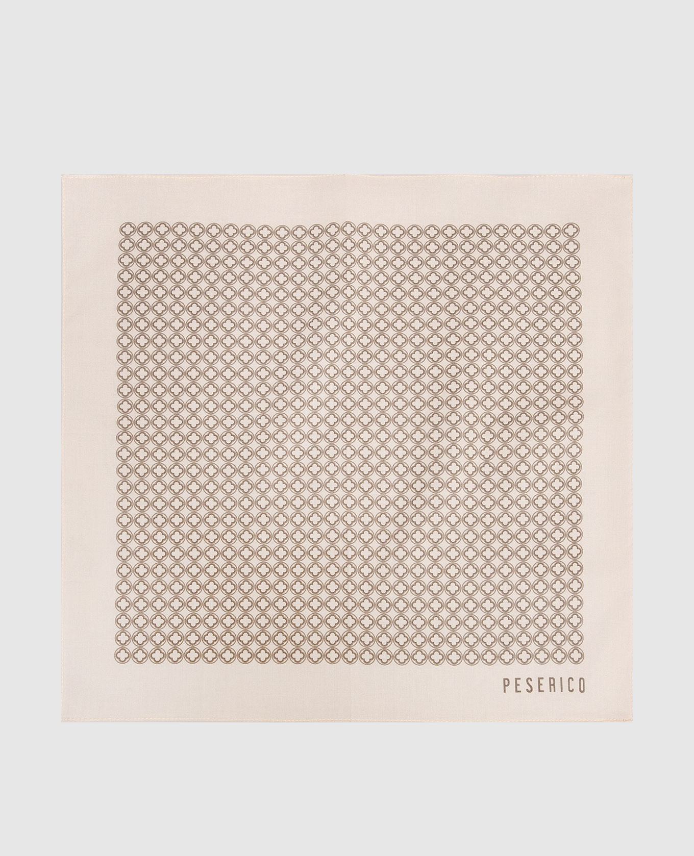 Бежевый платок-паше в принт