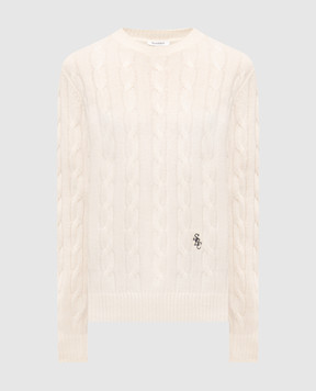 Sporty & Rich Белый свитер из кашемира и шерсти WS08765302WH37