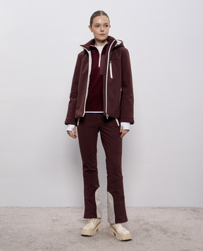 Brunello Cucinelli Бордова гірськолижна куртка MM1347822