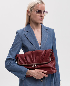 Max Mara Weekend Бордовая кожаная сумка ASLALOM WKASLALOM