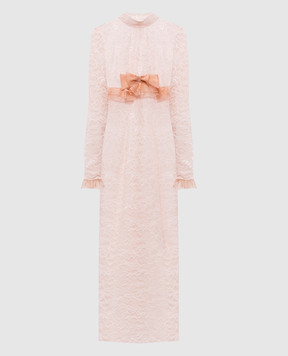 Alessandra Rich Рожева сукня максі з мережива FABX4264P1551