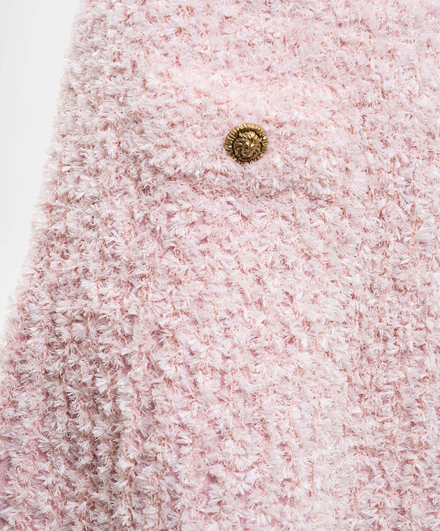 Balmain Рожева твідова спідниця GF0LBB49KJ89 зображення 5