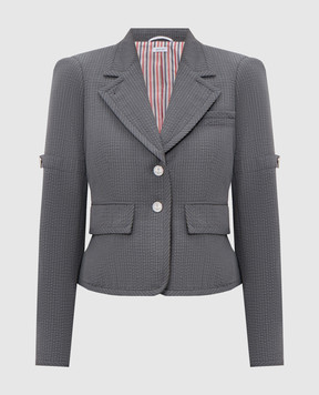Thom Browne Сірий жакет з вовни FBR067B06455