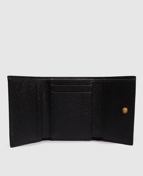 Dolce&Gabbana Бежевое кожаное портмоне в принт BI0770AX566
