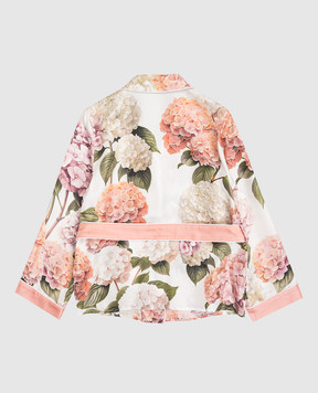 Dolce&Gabbana Дитяча блуза із шовку в квітковий принт L55S87HI118812+