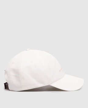 Brunello Cucinelli Біла кепка з вишивкою емблеми M252D9850