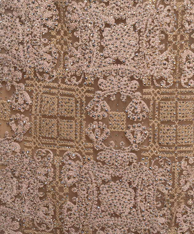 Ermanno Scervino Бежева спідниця з кристалами D482O708FDCTUEO зображення 4