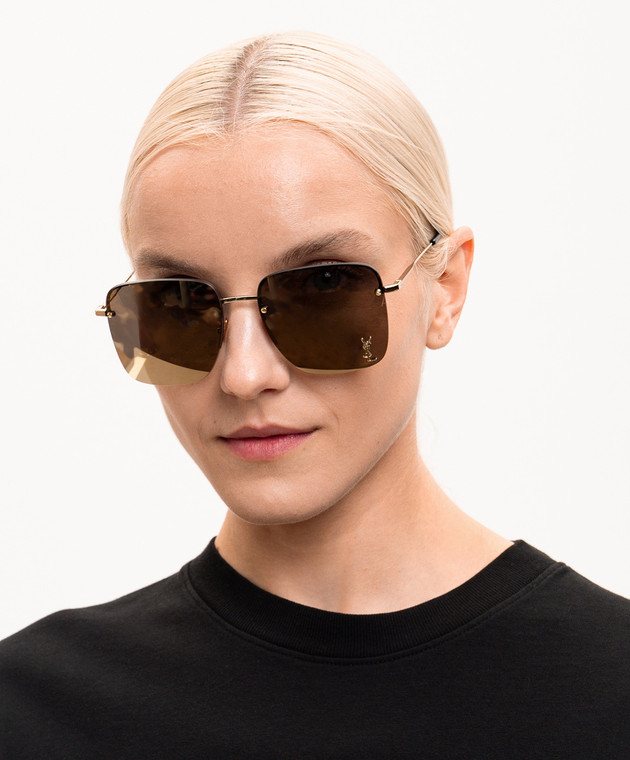 Saint Laurent солнцезащитные очки 312 М с зеркальным эффектом 652363Y9902 изображение 2