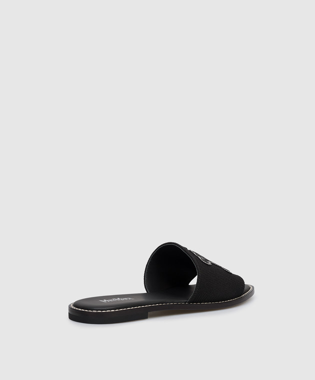 Max Mara Черные шлепанцы CAUCASO BCHCAUCASO изображение 3