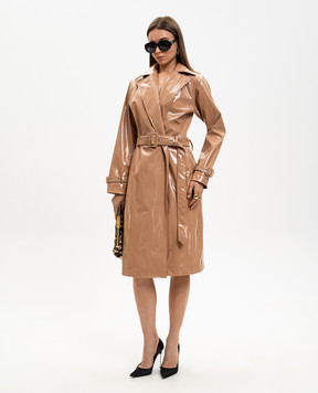 Dolce&Gabbana Коричневий лакований тренч F0W3WTFUSW7