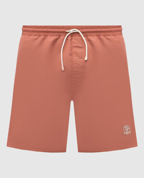 Brunello Cucinelli Коричневые шорты для плавания MW817043