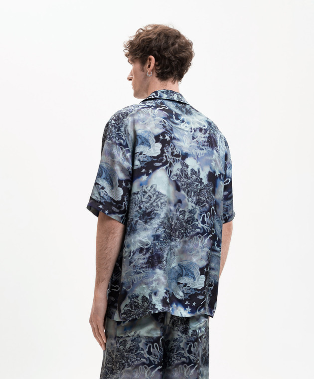 Off-White Синяя рубашка Land&Sky 44XGG01FS26F00B изображение 4