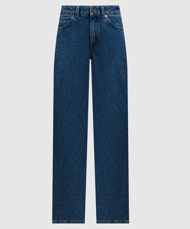 Balmain Сині джинси з емблемою GF1MI051DG08