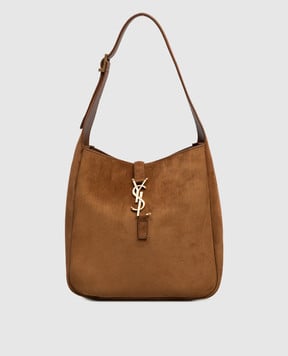 Saint Laurent Коричневая замшевая сумка LE 5À7 7139381U80W