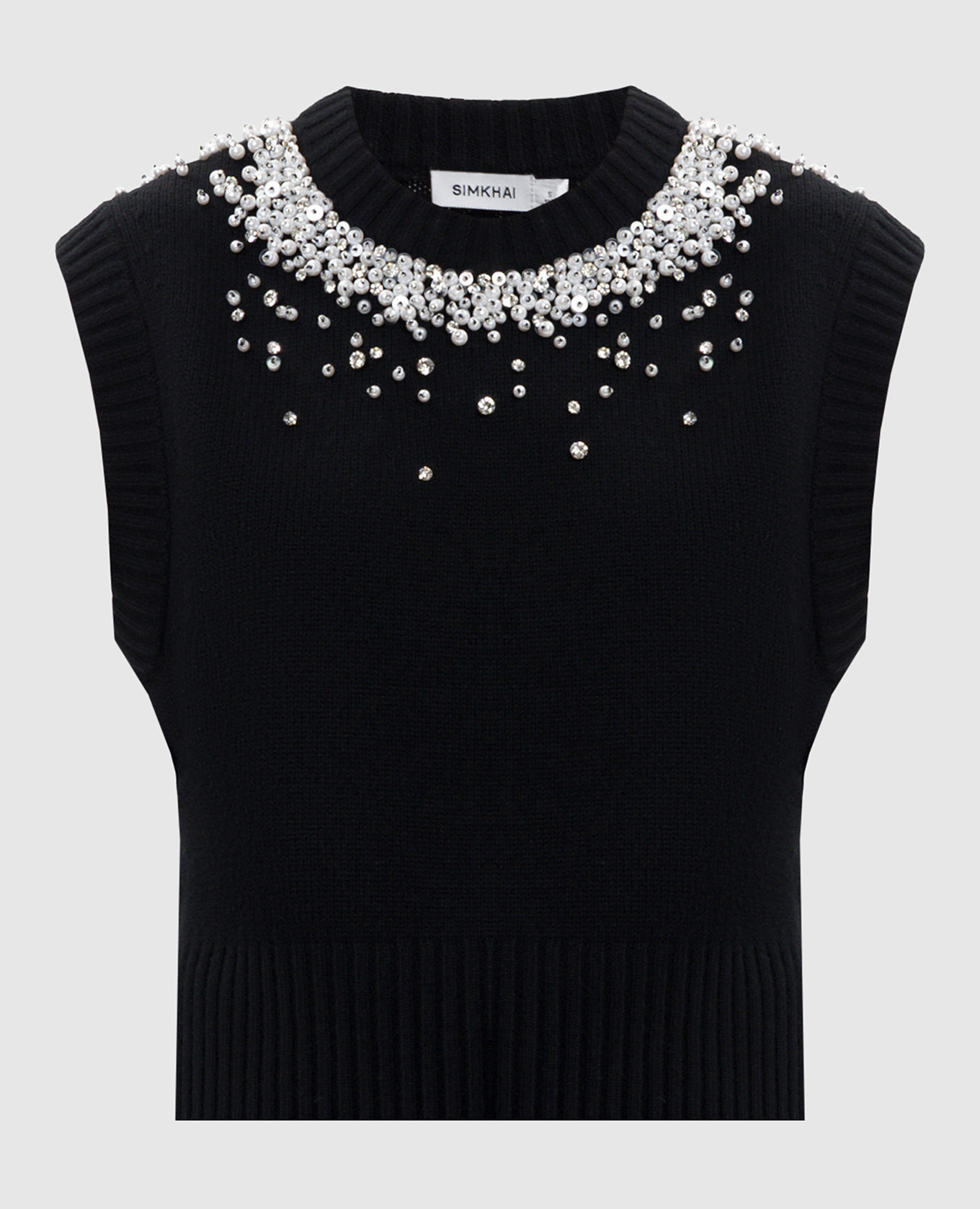 

Черный жилет Candra из шерсти и кашемира, Трикотажные