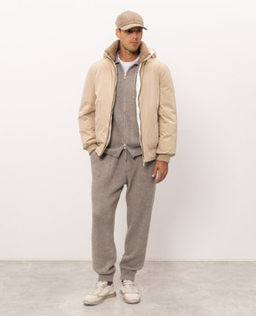 Brunello Cucinelli Бежевая спортивная куртка из кашемира M22704806G