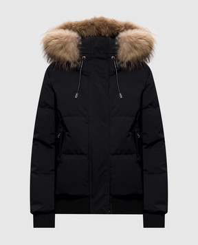 Mackage Чорна пухова куртка NEFI з хутром єнота NEFIF